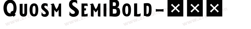 Quosm SemiBold字体转换